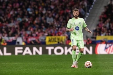 Copa del Rey maçında FC Barcelona 'dan Inigo Martinez, 2 Nisan 2025 tarihinde İspanya' nın başkenti Madrid 'de oynanan Riyad Air Metropolitano Stadyumu' nda Atletico de Madrid ve FC Barcelona maçlarında oynadı. 