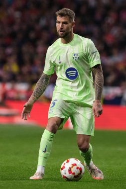 Copa del Rey maçında FC Barcelona 'dan Inigo Martinez, 2 Nisan 2025 tarihinde İspanya' nın başkenti Madrid 'de oynanan Riyad Air Metropolitano Stadyumu' nda Atletico de Madrid ve FC Barcelona maçlarında oynadı. 