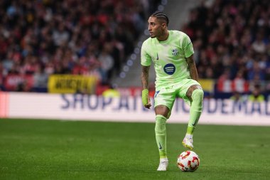 Copa del Rey maçında FC Barcelona 'dan Raphinha, Atletico de Madrid ve FC Barcelona, 2 Nisan 2025 tarihinde Riyad Air Metropolitano Stadyumu Madrid' de oynadılar. 