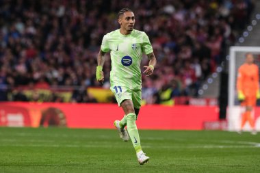 Copa del Rey maçında FC Barcelona 'dan Raphinha, Atletico de Madrid ve FC Barcelona, 2 Nisan 2025 tarihinde Riyad Air Metropolitano Stadyumu Madrid' de oynadılar. 