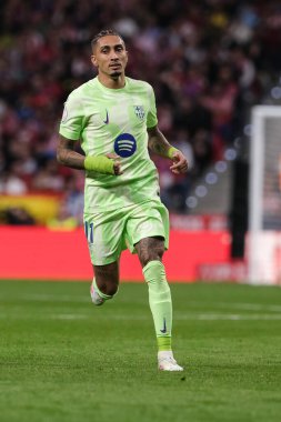 Copa del Rey maçında FC Barcelona 'dan Raphinha, Atletico de Madrid ve FC Barcelona, 2 Nisan 2025 tarihinde Riyad Air Metropolitano Stadyumu Madrid' de oynadılar. 