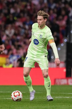Copa del Rey maçında FC Barcelona 'dan Frenkie de Jong ve Atletico de Madrid ve FC Barcelona 2 Nisan 2025 tarihinde Riyad Air Metropolitano Stadyumu' nda oynadılar. 