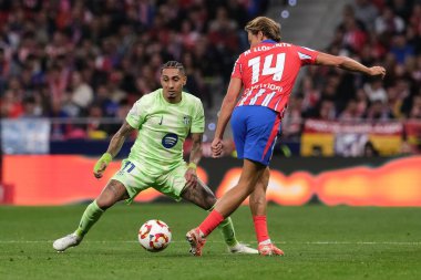 Copa del Rey maçında FC Barcelona 'dan Raphinha, Atletico de Madrid ve FC Barcelona, 2 Nisan 2025 tarihinde Riyad Air Metropolitano Stadyumu Madrid' de oynadılar. 