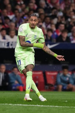 Copa del Rey maçında FC Barcelona 'dan Raphinha, Atletico de Madrid ve FC Barcelona, 2 Nisan 2025 tarihinde Riyad Air Metropolitano Stadyumu Madrid' de oynadılar. 