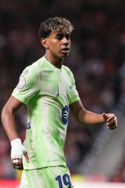 Copa del Rey maçında FC Barcelona takımından Lamine Yamal, 2 Nisan 2025 tarihinde İspanya 'nın başkenti Madrid' de oynanan Riyad Air Metropolitano Stadyumu 'nda Atletico de Madrid ve FC Barcelona maçlarında oynadı. 