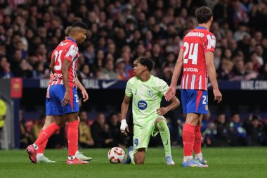 Copa del Rey maçında FC Barcelona takımından Lamine Yamal, 2 Nisan 2025 tarihinde İspanya 'nın başkenti Madrid' de oynanan Riyad Air Metropolitano Stadyumu 'nda Atletico de Madrid ve FC Barcelona maçlarında oynadı. 