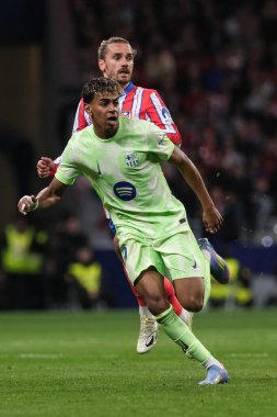 Copa del Rey maçında FC Barcelona takımından Lamine Yamal, 2 Nisan 2025 tarihinde İspanya 'nın başkenti Madrid' de oynanan Riyad Air Metropolitano Stadyumu 'nda Atletico de Madrid ve FC Barcelona maçlarında oynadı. 