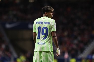 Copa del Rey maçında FC Barcelona takımından Lamine Yamal, 2 Nisan 2025 tarihinde İspanya 'nın başkenti Madrid' de oynanan Riyad Air Metropolitano Stadyumu 'nda Atletico de Madrid ve FC Barcelona maçlarında oynadı. 