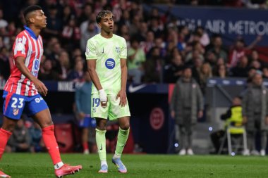 Copa del Rey maçında FC Barcelona takımından Lamine Yamal, 2 Nisan 2025 tarihinde İspanya 'nın başkenti Madrid' de oynanan Riyad Air Metropolitano Stadyumu 'nda Atletico de Madrid ve FC Barcelona maçlarında oynadı. 