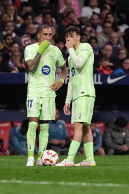 Copa del Rey maçında FC Barcelona 'dan Raphinha, Atletico de Madrid ve FC Barcelona, 2 Nisan 2025 tarihinde Riyad Air Metropolitano Stadyumu Madrid' de oynadılar. 