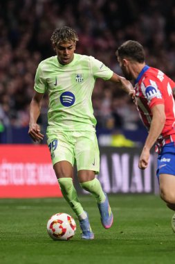 Copa del Rey maçında FC Barcelona takımından Lamine Yamal, 2 Nisan 2025 tarihinde İspanya 'nın başkenti Madrid' de oynanan Riyad Air Metropolitano Stadyumu 'nda Atletico de Madrid ve FC Barcelona maçlarında oynadı. 