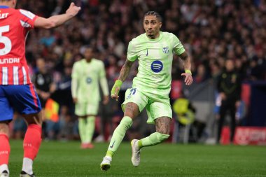 Copa del Rey maçında FC Barcelona 'dan Raphinha, Atletico de Madrid ve FC Barcelona, 2 Nisan 2025 tarihinde Riyad Air Metropolitano Stadyumu Madrid' de oynadılar. 