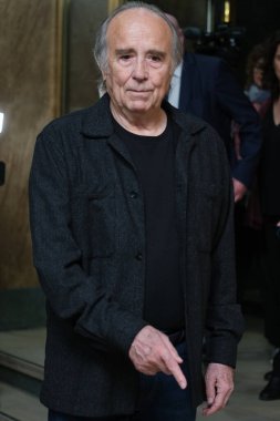 Şarkıcı söz yazarı Joan Manuel Serrat, 10 Nisan 2025 tarihinde İspanya 'nın Madrid şehrinde Cervantes Enstitüsü' nde düzenlenen bir anma töreninde. 