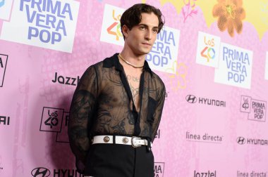 Damiano David, Los Angeles Primavera Pop 2025 'te 11 Nisan 2025' te İspanya 'nın Madrid şehrinde Movistar Arena' da görüldü..