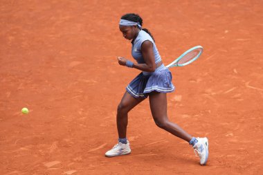 ABD 'li Coco Gauff, İspanya' nın Madrid şehrinde 30 Nisan 2025 tarihinde La Caja Magica 'da Mutua Madrid Açık' ı açtı.