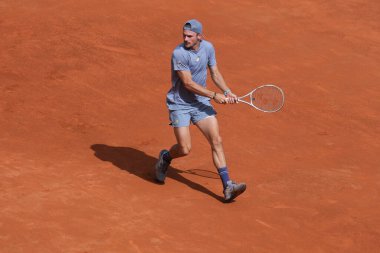 ABD 'li Tommy Paul, İspanya' nın Madrid şehrinde 30 Nisan 2025 tarihinde La Caja Magica 'da düzenlenen Mutua Madrid Açık' a katıldı.