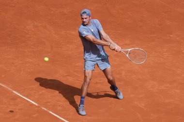 ABD 'li Tommy Paul, İspanya' nın Madrid şehrinde 30 Nisan 2025 tarihinde La Caja Magica 'da düzenlenen Mutua Madrid Açık' a katıldı.