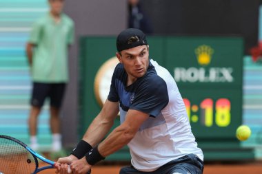 Büyük Britanya 'dan Jack Draper 30 Nisan 2025' te İspanya 'nın Madrid kentinde La Caja Magica' da Mutua Madrid Açık 'ta