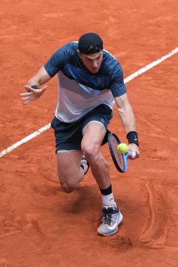 Büyük Britanya 'dan Jack Draper 30 Nisan 2025' te İspanya 'nın Madrid kentinde La Caja Magica' da Mutua Madrid Açık 'ta