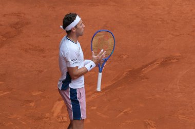 Norveç 'ten Casper Ruud 1 Mayıs 2025' te İspanya 'nın Madrid şehrinde La Caja Magica' da Mutua Madrid Açık 'a katıldı.