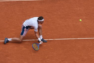 Norveç 'ten Casper Ruud 1 Mayıs 2025' te İspanya 'nın Madrid şehrinde La Caja Magica' da Mutua Madrid Açık 'a katıldı.