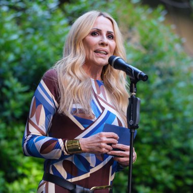 Şarkıcı Marta Sanchez, 13 Mayıs 2025 'te İspanya' nın Madrid kentinde bulunan SGAE genel merkezinde 