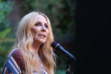 Şarkıcı Marta Sanchez, 13 Mayıs 2025 'te İspanya' nın Madrid kentinde bulunan SGAE genel merkezinde 