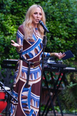 Şarkıcı Marta Sanchez, 13 Mayıs 2025 'te İspanya' nın Madrid kentinde bulunan SGAE genel merkezinde 