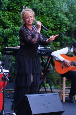 Şarkıcı Naike Ponce, 13 Mayıs 2025 'te İspanya' nın Madrid kentinde bulunan SGAE genel merkezinde 