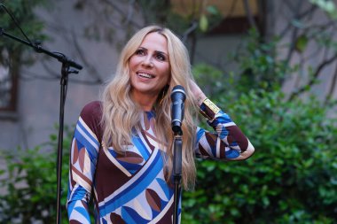 Şarkıcı Marta Sanchez, 13 Mayıs 2025 'te İspanya' nın Madrid kentinde bulunan SGAE genel merkezinde 