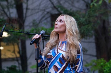 Şarkıcı Marta Sanchez, 13 Mayıs 2025 'te İspanya' nın Madrid kentinde bulunan SGAE genel merkezinde 