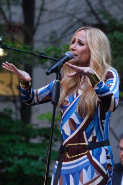 Şarkıcı Marta Sanchez, 13 Mayıs 2025 'te İspanya' nın Madrid kentinde bulunan SGAE genel merkezinde 