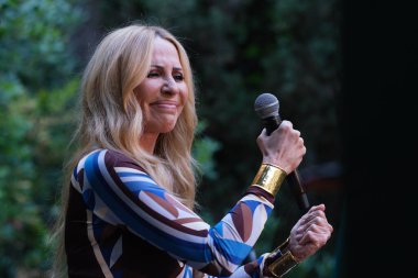 Şarkıcı Marta Sanchez, 13 Mayıs 2025 'te İspanya' nın Madrid kentinde bulunan SGAE genel merkezinde 