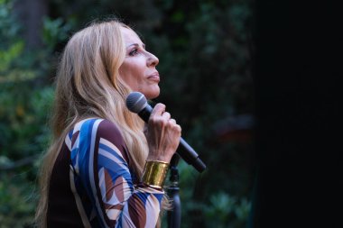 Şarkıcı Marta Sanchez, 13 Mayıs 2025 'te İspanya' nın Madrid kentinde bulunan SGAE genel merkezinde 