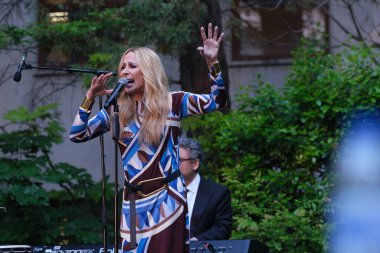 Şarkıcı Marta Sanchez, 13 Mayıs 2025 'te İspanya' nın Madrid kentinde bulunan SGAE genel merkezinde 