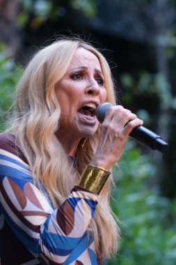 Şarkıcı Marta Sanchez, 13 Mayıs 2025 'te İspanya' nın Madrid kentinde bulunan SGAE genel merkezinde 