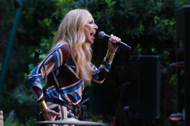 Şarkıcı Marta Sanchez, 13 Mayıs 2025 'te İspanya' nın Madrid kentinde bulunan SGAE genel merkezinde 