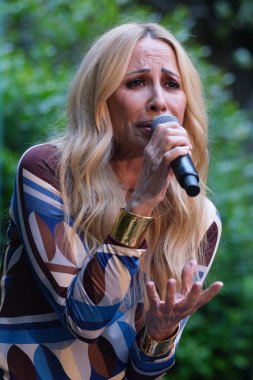 Şarkıcı Marta Sanchez, 13 Mayıs 2025 'te İspanya' nın Madrid kentinde bulunan SGAE genel merkezinde 