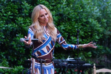 Şarkıcı Marta Sanchez, 13 Mayıs 2025 'te İspanya' nın Madrid kentinde bulunan SGAE genel merkezinde 