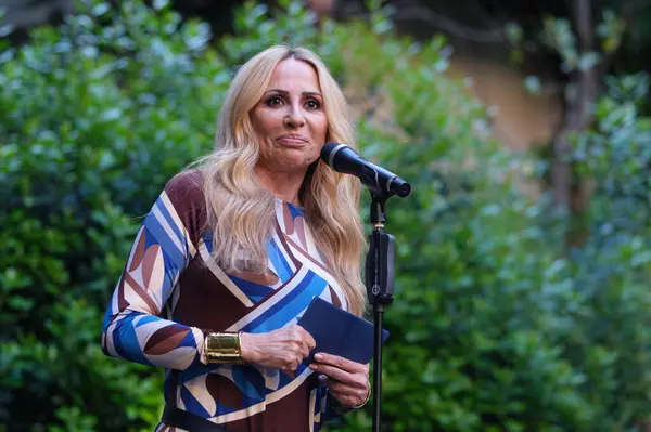 Şarkıcı Marta Sanchez, 13 Mayıs 2025 'te İspanya' nın Madrid kentinde bulunan SGAE genel merkezinde 