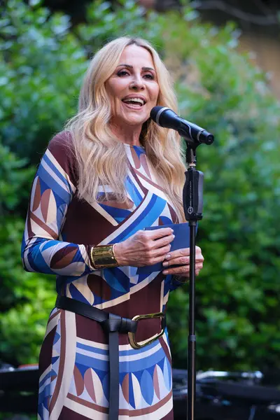 Şarkıcı Marta Sanchez, 13 Mayıs 2025 'te İspanya' nın Madrid kentinde bulunan SGAE genel merkezinde 