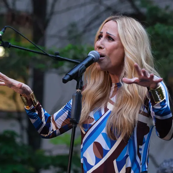 Şarkıcı Marta Sanchez, 13 Mayıs 2025 'te İspanya' nın Madrid kentinde bulunan SGAE genel merkezinde 