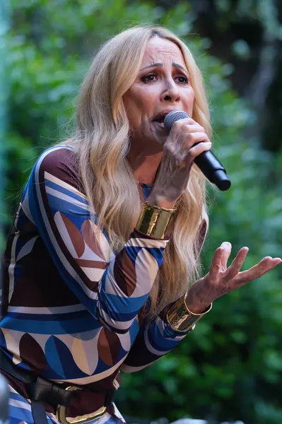 Şarkıcı Marta Sanchez, 13 Mayıs 2025 'te İspanya' nın Madrid kentinde bulunan SGAE genel merkezinde 