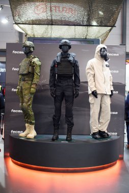 Uluslararası Savunma ve Güvenlik Fuarı 'nın (FEINDEF) Madrid' deki IFEMA 'daki görüntüsü, 14 Mayıs 2025. İspanya