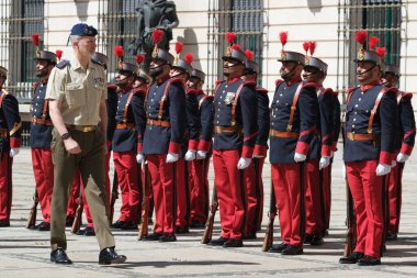 İspanya Kralı VI. Felipe, Ordu Yüksek Konseyi sırasında, 26 Mayıs 2025 'te İspanya' nın Madrid kentinde, Ordu Karargahında. Toplantı askeri liderleri bir araya getiriyor..