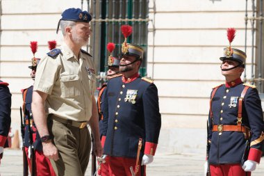İspanya Kralı VI. Felipe, Ordu Yüksek Konseyi sırasında, 26 Mayıs 2025 'te İspanya' nın Madrid kentinde, Ordu Karargahında. Toplantı askeri liderleri bir araya getiriyor..
