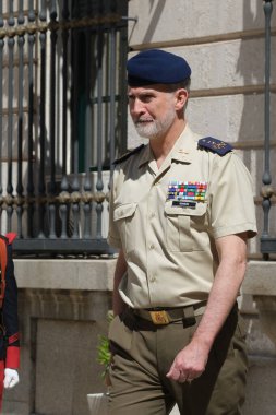 İspanya Kralı VI. Felipe, Ordu Yüksek Konseyi sırasında, 26 Mayıs 2025 'te İspanya' nın Madrid kentinde, Ordu Karargahında. Toplantı askeri liderleri bir araya getiriyor..