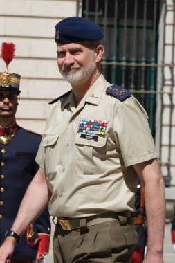 İspanya Kralı VI. Felipe, Ordu Yüksek Konseyi sırasında, 26 Mayıs 2025 'te İspanya' nın Madrid kentinde, Ordu Karargahında. Toplantı askeri liderleri bir araya getiriyor..