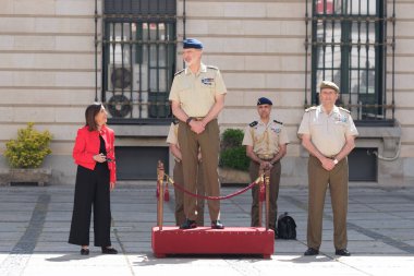 İspanya Kralı VI. Felipe, Ordu Yüksek Konseyi sırasında, 26 Mayıs 2025 'te İspanya' nın Madrid kentinde, Ordu Karargahında. Toplantı askeri liderleri bir araya getiriyor..