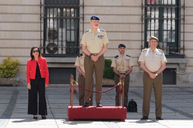 İspanya Kralı VI. Felipe, Ordu Yüksek Konseyi sırasında, 26 Mayıs 2025 'te İspanya' nın Madrid kentinde, Ordu Karargahında. Toplantı askeri liderleri bir araya getiriyor..
